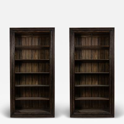 Contemporary Dark Brown Wooden Bookcases