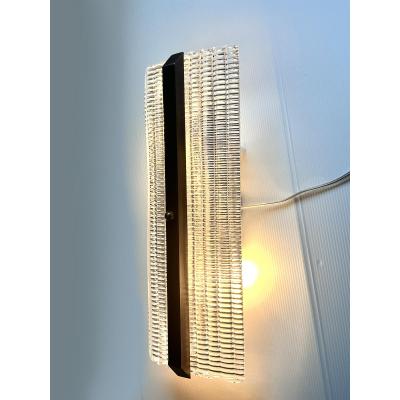 Contemporary Diamanted Rectangular Murano Glass Brunish Wall Sconces Set of 2