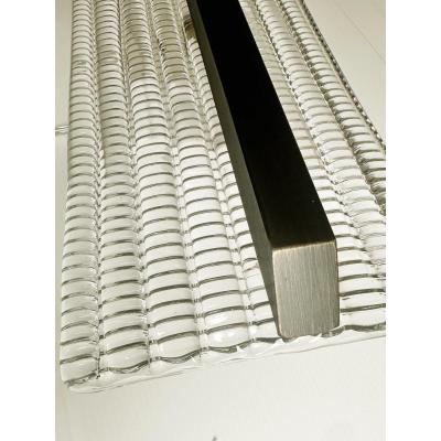 Contemporary Diamanted Rectangular Murano Glass Brunish Wall Sconces Set of 2