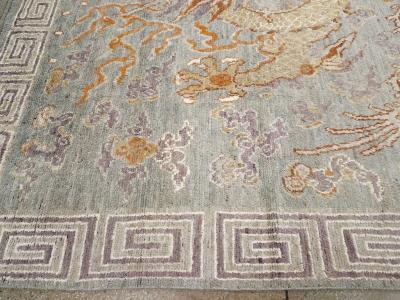 Contemporary East Turkestan Dragon Khotan Pictorial Room Size Carpet