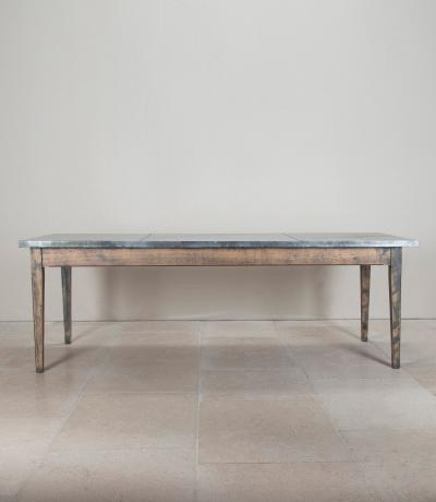 Contemporary English Zinc Top Table