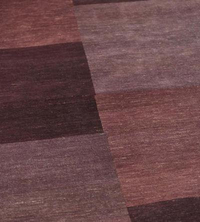 Contemporary Flatweave Patchwork Wool Rug