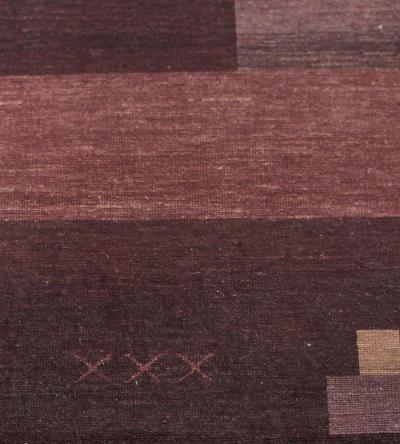 Contemporary Flatweave Patchwork Wool Rug