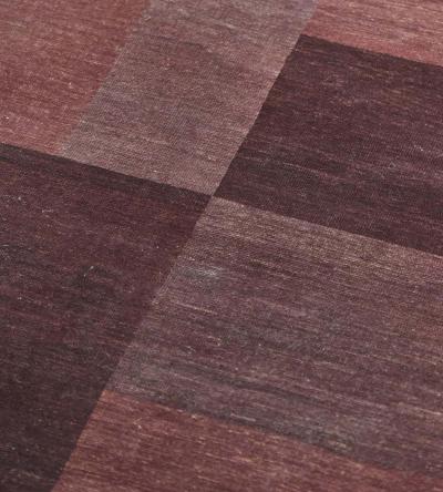 Contemporary Flatweave Patchwork Wool Rug