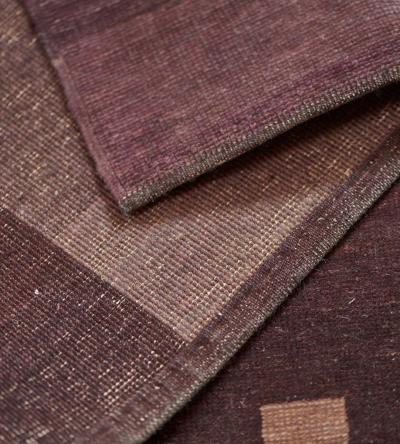 Contemporary Flatweave Patchwork Wool Rug