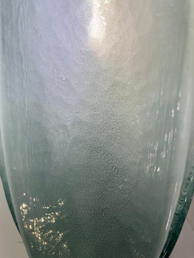 Contemporary Fontana Arte Style Aqua Green Blue Murano Glass Flame Wall Lights