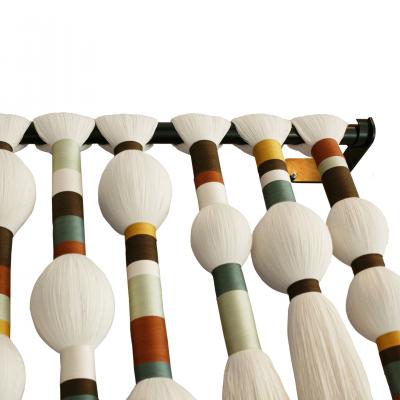 Contemporary Geometric Artisian Raw Cotton South American Sculpture Tapestry