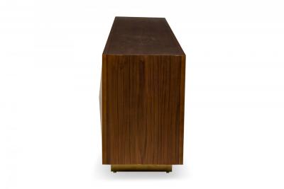 Contemporary Gilt Wood and Brass Faceted Front Sideboard