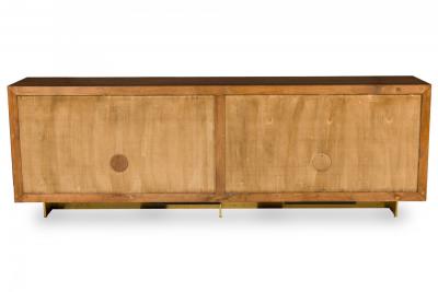Contemporary Gilt Wood and Brass Faceted Front Sideboard