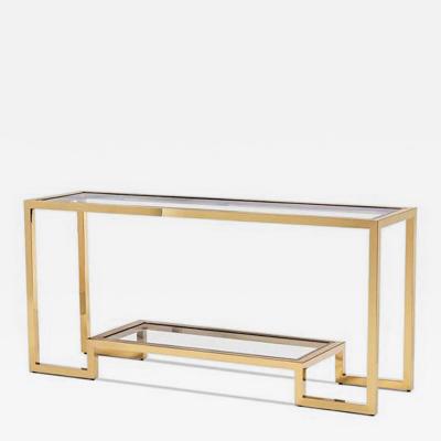Contemporary Gilt and Glass Console Table