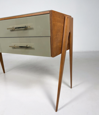 Contemporary Glass and Wood Sideboard Italy