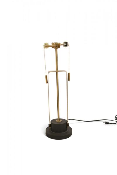 Contemporary Gold Metal Geometric Design Table Lamp