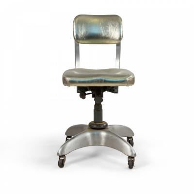 Contemporary Gold Metallic Office Swivel Chair