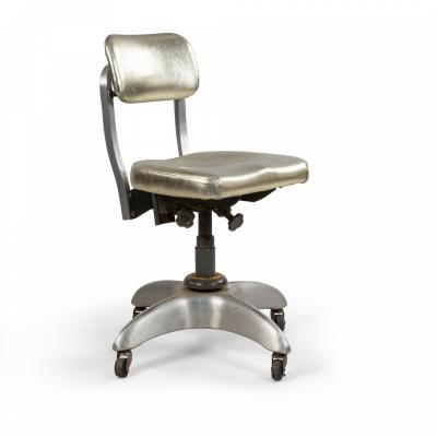Contemporary Gold Metallic Office Swivel Chair