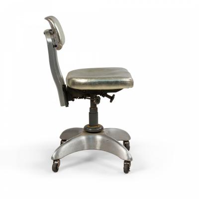 Contemporary Gold Metallic Office Swivel Chair