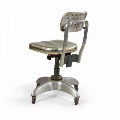 Contemporary Gold Metallic Office Swivel Chair