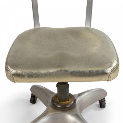 Contemporary Gold Metallic Office Swivel Chair
