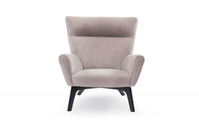 Contemporary Gray Leather Easy Chairs