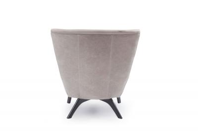 Contemporary Gray Leather Easy Chairs