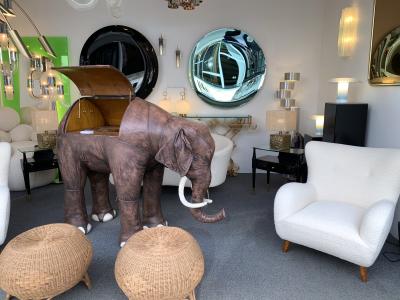 Contemporary Green Curve Mirror Italy