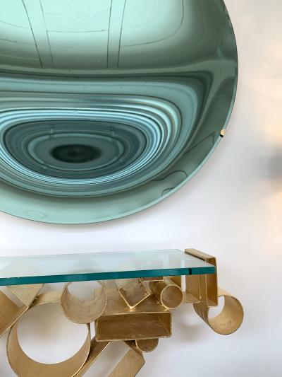 Contemporary Green Curve Mirror Italy