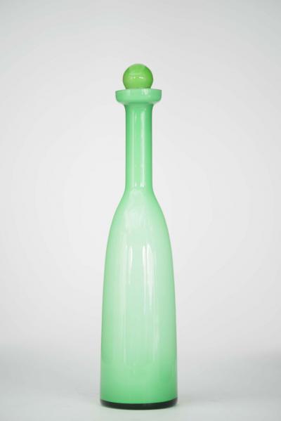 Contemporary Green Glass Decanter