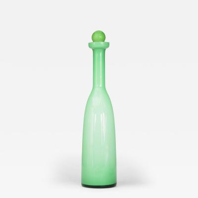 Contemporary Green Glass Decanter