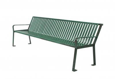 Contemporary Green Metal Outdoor Benches