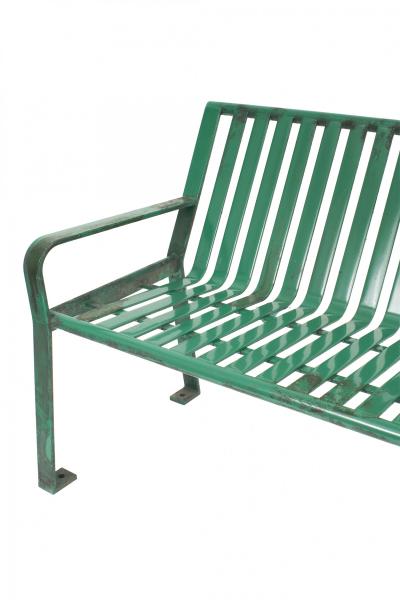 Contemporary Green Metal Outdoor Benches