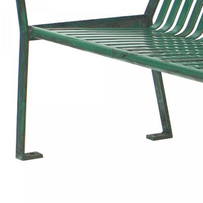 Contemporary Green Metal Outdoor Benches