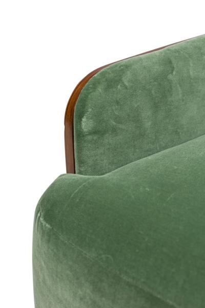 Contemporary Green Velvet Arm Chairs