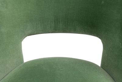Contemporary Green Velvet Arm Chairs