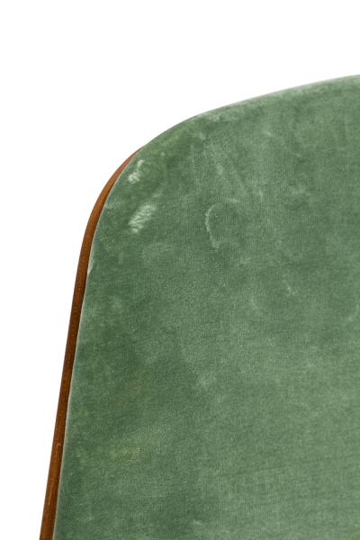 Contemporary Green Velvet Arm Chairs