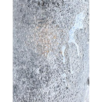 Contemporary Hammered Transparent Graniglia Murano Glass Wall Sconces