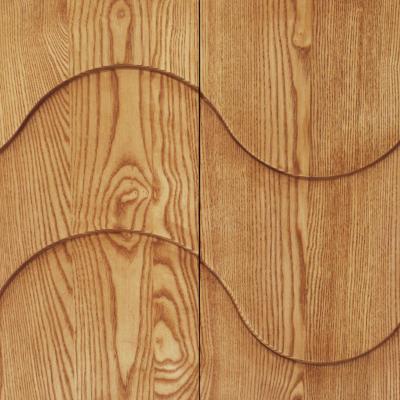 Contemporary Handcrafted Oak Solid Wood And Travertine Italian Sideboard