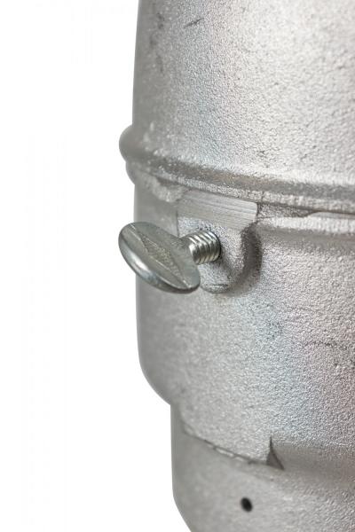 Contemporary Hanging Industrial Silver Metal and Glass Light Fixture