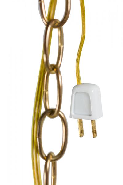 Contemporary Hanging Industrial Silver Metal and Glass Light Fixture