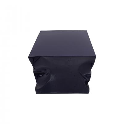 Contemporary Indigo Blue Lacquered Metal Side Table
