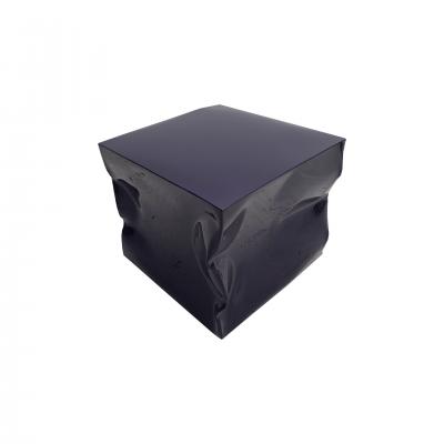 Contemporary Indigo Blue Lacquered Metal Side Table
