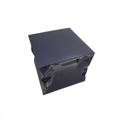 Contemporary Indigo Blue Lacquered Metal Side Table