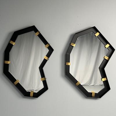 Contemporary Industrial Modern Angular Wall Mirrors Steel Brass 2020s
