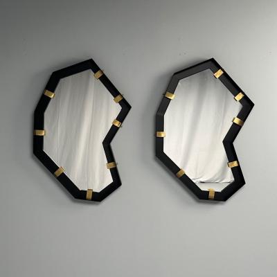 Contemporary Industrial Modern Angular Wall Mirrors Steel Brass 2020s