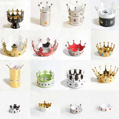 Contemporary Italian Enameled Black White Majolica Crown Bowl Platinum Accents