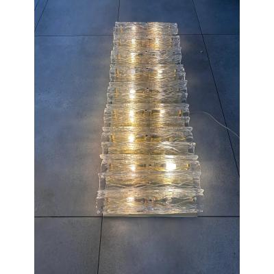 Contemporary Italian Luxury Brass Wall Sconce Murano Glass or Flush Mount