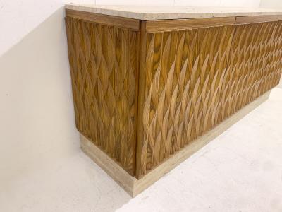 Contemporary Italian Sideboard in Wood Travertine