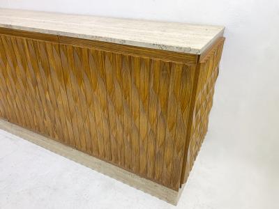 Contemporary Italian Sideboard in Wood Travertine