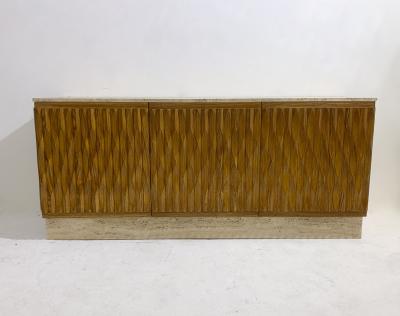 Contemporary Italian Sideboard in Wood Travertine