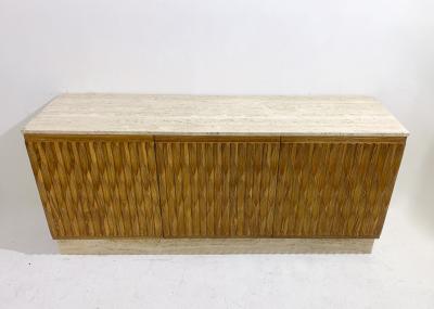 Contemporary Italian Sideboard in Wood Travertine