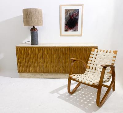 Contemporary Italian Sideboard in Wood Travertine