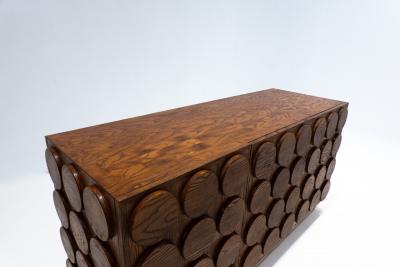 Contemporary Italian Sideboard in Wood and Brass